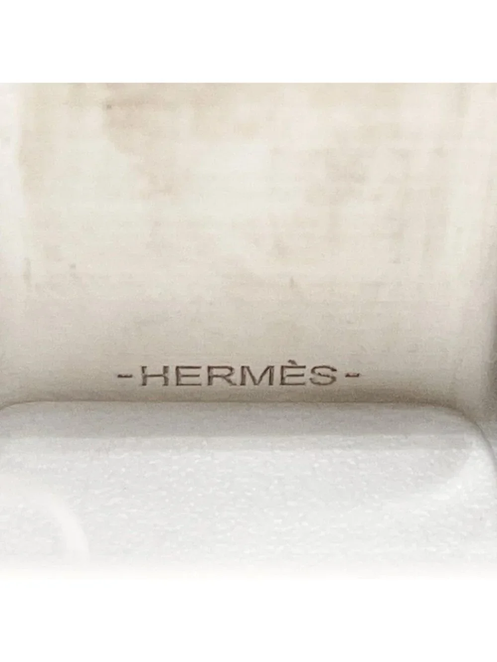 Hermes Scarf Ring Cube Collier de Champagne Gold Silver Metal